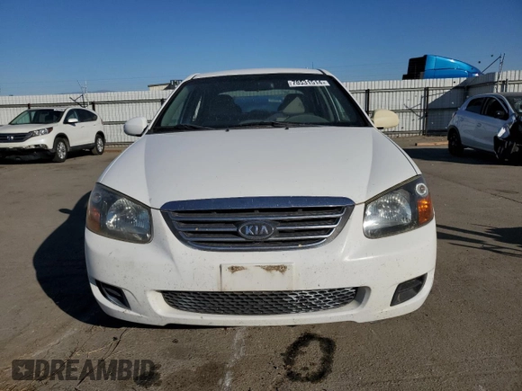 2009 Kia Spectra SX with VIN KNAFE222095644617, listed as a Copart auction lot 78531514 with 240,465 mi miles and Salvage Title. Bid and sale history available at carsss.com. Image 5.