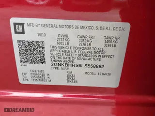 2020 Chevrolet Blazer LT with VIN 3GNKBHRS6LS558882, listed as a Copart auction lot 79997374 with 128,417 mi miles and Non Repairable. Bid and sale history available at carsss.com. Image 13.