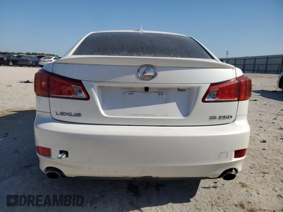 2009 Lexus IS 250 with VIN JTHBK262595086475, listed as a Copart auction lot 52990225 with 80,837 mi miles and Salvage Title. Bid and sale history available at carsss.com. Image 6.