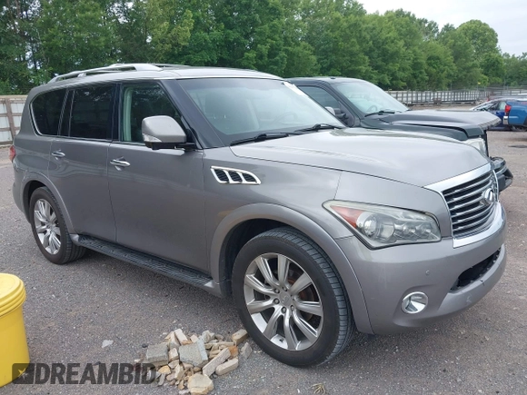 2012 Infiniti QX56 7-passenger z VIN JN8AZ2NEXC9020903, wystawiony jako IAAI lot #42295424 z przebiegiem 181 714 mil mil oraz . Historia ofert i sprzedaży dostępna na DreamBid. Obrazek 1.