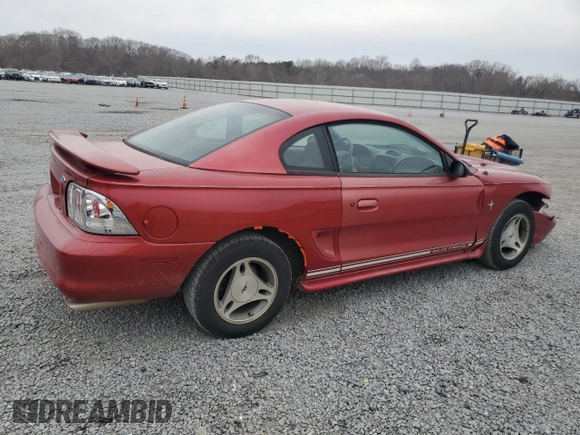 1997 Ford Mustang with VIN 1FALP4040VF152793, listed as a Copart auction lot 48961315 with 200,942 mi miles and Salvage Title. Bid and sale history available at carsss.com. Image 3.
