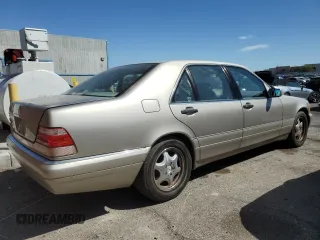 1997 Mercedes-Benz S-Class with VIN WDBGA43GXVA365653, listed as a Copart auction lot 52565395 with 138,555 mi miles and Clean Title. Bid and sale history available at carsss.com. Image 3.
