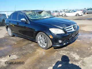 2009 Mercedes-Benz C-Class 3.0L Sport with VIN WDDGF54X29R073645, listed as a IAAI auction lot 41668825 with 143,051 mi miles. Bid and sale history available at carsss.com. Image 1.