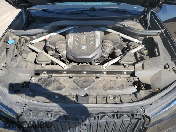 2021 BMW X7 M50i with VIN 5UXCX6C02M9E73795, listed as a Copart auction lot 48570195 with 46,624 mi miles and Salvage Title. Bid and sale history available at carsss.com. Image 12.