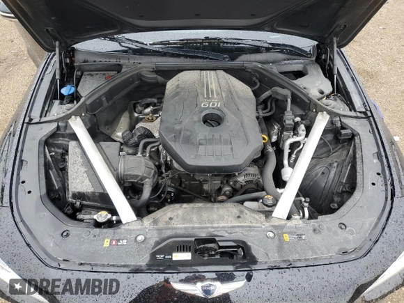 2021 Genesis G70 2.0T with VIN KMTG44LA3MU075175, listed as a Copart auction lot 57679175 with 89,864 mi miles and Salvage title. Bid and sale history available at DreamBid. Image 11.