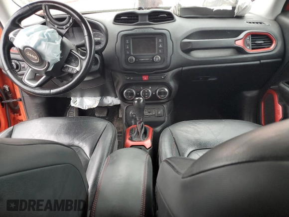 2016 Jeep Renegade Trailhawk with VIN ZACCJBCT5GPD16946, listed as a Copart auction lot 58856285 with Not provided miles and Salvage title. Bid and sale history available at DreamBid. Image 8.