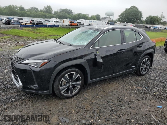 2021 Lexus UX 250h with VIN JTHP9JBH4M2052480, listed as a Copart auction lot 59948845 with 22,033 mi miles and Salvage title. Bid and sale history available at DreamBid. Image 1.
