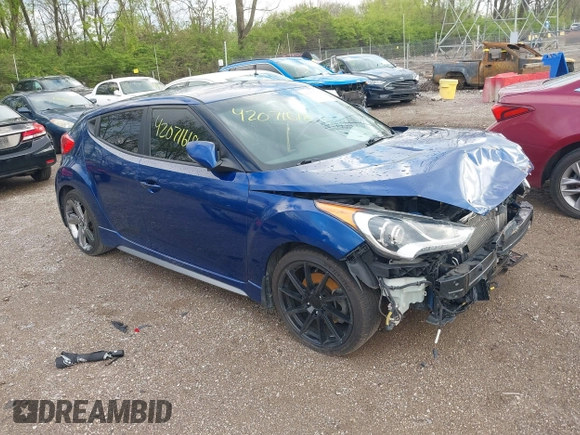 2015 Hyundai Veloster Turbo with VIN KMHTC6AE1FU241662, listed as a IAAI auction lot 42071618 with Not provided miles and . Bid and sale history available at DreamBid. Image 1.