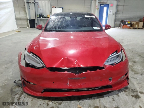 2021 Tesla Model S Plaid with VIN 5YJSA1E6XMF440985, listed as a Copart auction lot 52744305 with 35,123 mi miles and Salvage Title. Bid and sale history available at carsss.com. Image 5.