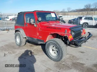 2005 Jeep Wrangler Sport with VIN 1J4FA49S85P344204, listed as a IAAI auction lot 41769319 with 105,927 mi miles. Bid and sale history available at carsss.com. Image 1.