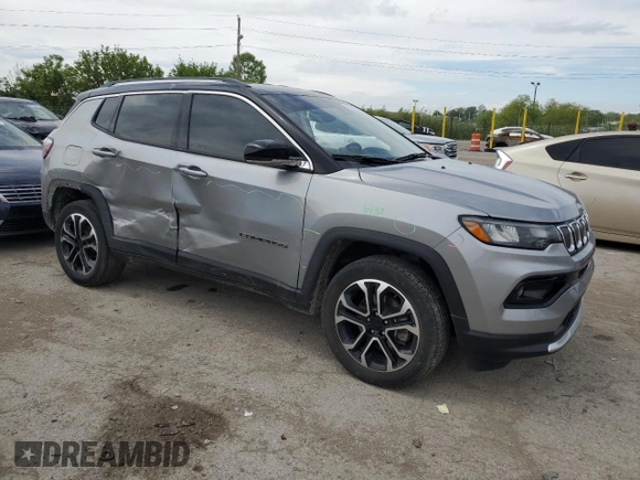 2022 Jeep Compass High Altitude z VIN 3C4NJDCBXNT107378, wystawiony jako Copart lot #56482955 z przebiegiem 23 811 mil mil oraz Szkoda całkowita • Salvage title. Historia ofert i sprzedaży dostępna na DreamBid. Obrazek 4.