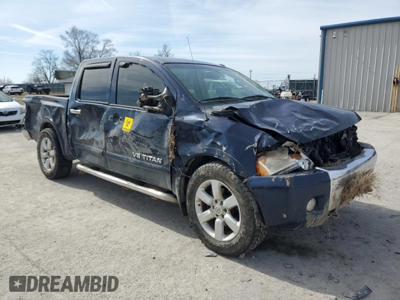 2008 Nissan Titan XE with VIN 1N6BA07D78N351644, listed as a Copart auction lot 46622105 with 130,770 mi miles and Salvage Title. Bid and sale history available at carsss.com. Image 4.