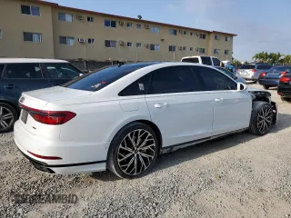 2021 Audi A8 with VIN WAU8DAF81MN030527, listed as a Copart auction lot 50038014 with 36,528 mi miles. Bid and sale history available at carsss.com. Image 3.