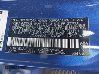 2020 Toyota C-HR LE with VIN JTNKHMBX6L1074648, listed as a IAAI auction lot 41528945 with 108,333 mi miles. Bid and sale history available at carsss.com. Image 9.