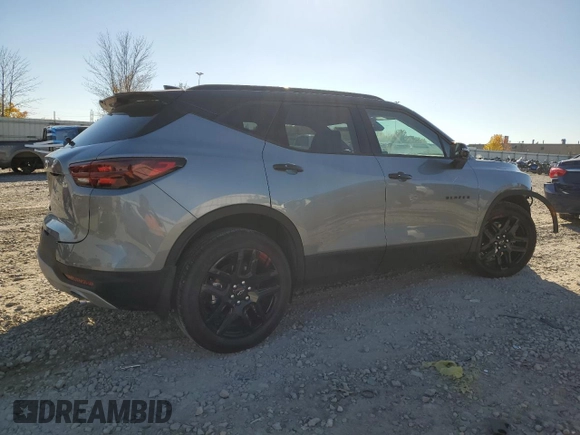 2024 Chevrolet Blazer LT with VIN 3GNKBJRS5RS182630, listed as a Copart auction lot 76085844 with 3,587 mi miles and Salvage title. Bid and sale history available at DreamBid. Image 3.