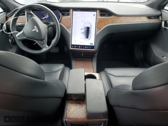 2020 Tesla Model S Long Range with VIN 5YJSA1E22LF351472, listed as a Copart auction lot 56195695 with 76,311 mi miles and Salvage title. Bid and sale history available at DreamBid. Image 8.