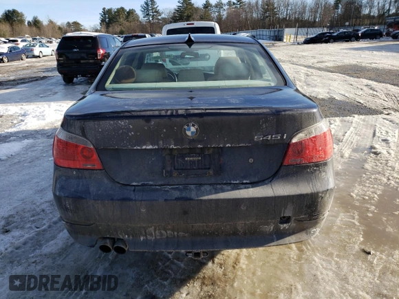 2005 BMW 5 Series 545i with VIN WBANB33515CN64428, listed as a Copart auction lot 46235655 with 177,925 mi miles and Clean Title. Bid and sale history available at carsss.com. Image 6.