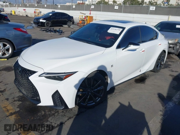 2023 Lexus IS with VIN JTHGZ1B20P5062521, listed as a IAAI auction lot 41536230 with 15,532 mi miles. Bid and sale history available at carsss.com. Image 18.