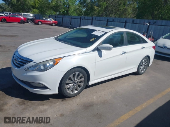 2014 Hyundai Sonata Limited with VIN 5NPEC4AB3EH911843, listed as a IAAI auction lot 42203811 with 97,665 mi miles and . Bid and sale history available at DreamBid. Image 2.