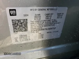 2025 GMC Acadia FWD Elevation z VIN 1GKENKRS7SJ164712, wystawiony jako Copart lot #56636735 z przebiegiem 3 814 mil mil oraz Szkoda całkowita • Salvage title. Historia ofert i sprzedaży dostępna na DreamBid. Obrazek 14.