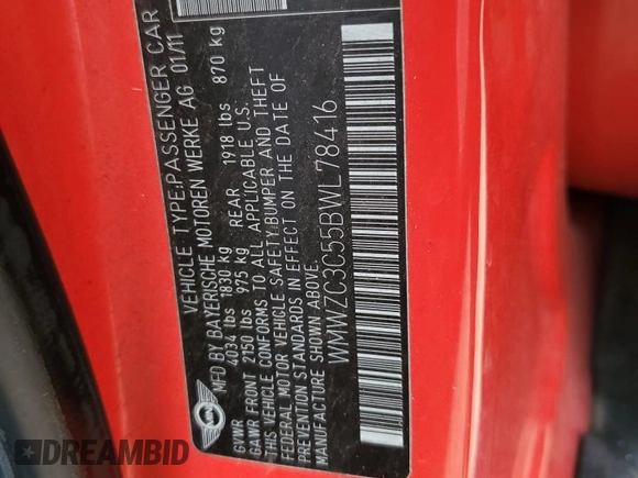 2011 MINI Countryman S z VIN WMWZC3C55BWL78416, wystawiony jako Copart lot #49507025 z przebiegiem 83 551 mil mil oraz Szkoda całkowita • Salvage title. Historia ofert i sprzedaży dostępna na DreamBid. Obrazek 12.
