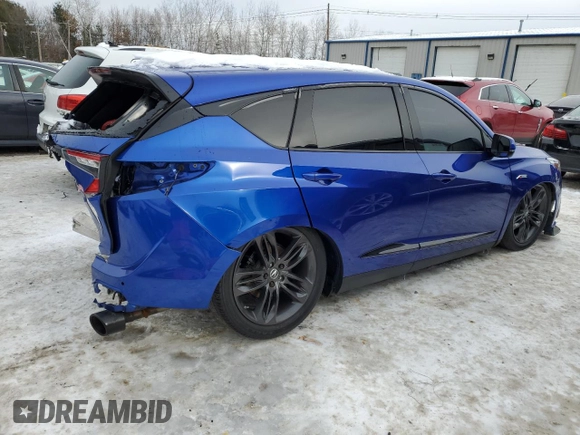 2021 Acura RDX w/A-Spec Package with VIN 5J8TC2H63ML009869, listed as a Copart auction lot 39044344 with 38,089 mi miles. Bid and sale history available at carsss.com. Image 3.