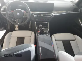 2024 BMW M3 Competition xDrive with VIN WBS43AY01RFS01430, listed as a Copart auction lot 53973245 with 6,584 mi miles and Salvage title. Bid and sale history available at DreamBid. Image 8.