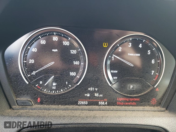 2018 BMW 2 Series 230i xDrive with VIN WBA2K1C56JVB64714, listed as a Copart auction lot 74342484 with 22,653 mi miles and Salvage Title. Bid and sale history available at carsss.com. Image 9.