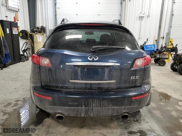 2006 Infiniti FX35 with VIN JNRAS08W36X206498, listed as a Copart auction lot 41659935 with 182,827 mi miles and Clean Title. Bid and sale history available at carsss.com. Image 6.