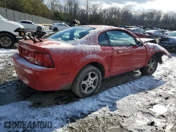 2002 Ford Mustang Standard with VIN 1FAFP40412F224903, listed as a Copart auction lot 89095635 with 0 mi miles and Salvage Title. Bid and sale history available at carsss.com. Image 3.