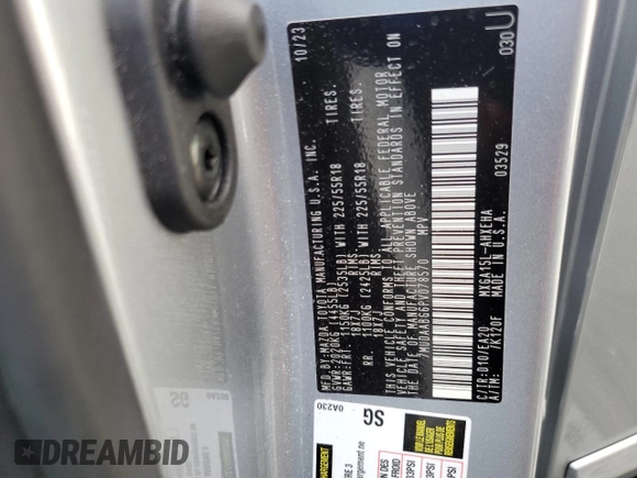2023 Toyota Corolla Cross XLE with VIN 7MUDAABG6PV078570, listed as a Copart auction lot 65246535 with 21,928 mi miles and Salvage title. Bid and sale history available at DreamBid. Image 13.