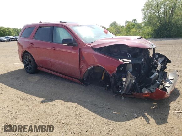 2021 Dodge Durango SRT Hellcat with VIN 1C4SDJH93MC815271, listed as a Copart auction lot 59269825 with 49,661 mi miles and Salvage title. Bid and sale history available at DreamBid. Image 4.