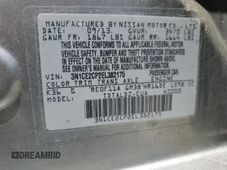 2014 Nissan Note S Plus с VIN 3N1CE2CP2EL382175, выставлен на аукционе Copart как лот 60935995 с пробегом 86 972 миль миль и Чистый • Clean title. История ставок и продаж доступна на DreamBid. Изображение 12.