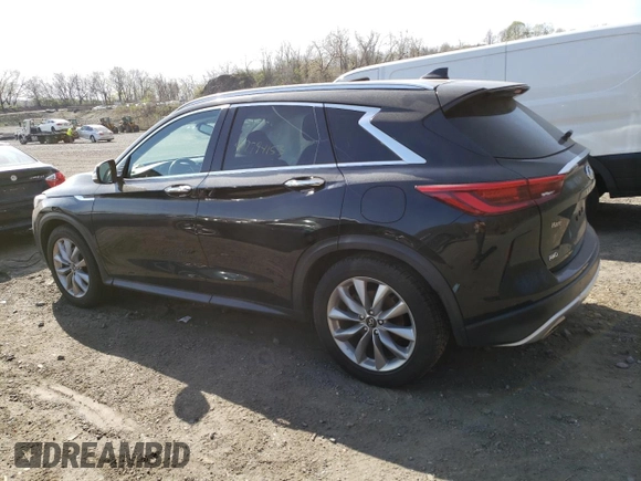 2020 Infiniti QX50 LUXE with VIN 3PCAJ5M39LF106195, listed as a Copart auction lot 47794153 with 43,568 mi miles. Bid and sale history available at carsss.com. Image 2.