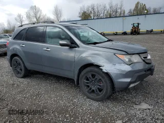 2009 Acura MDX Tech Pkg with VIN 2HNYD28629H505889, listed as a Copart auction lot 50483905 with 159,494 mi miles and Salvage Title. Bid and sale history available at carsss.com. Image 4.