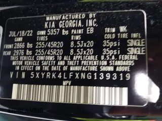 2022 Kia Sorento SX z VIN 5XYRK4LFXNG139319, wystawiony jako IAAI lot #42044515 z przebiegiem 43 830 mil mil oraz . Historia ofert i sprzedaży dostępna na DreamBid. Obrazek 9.