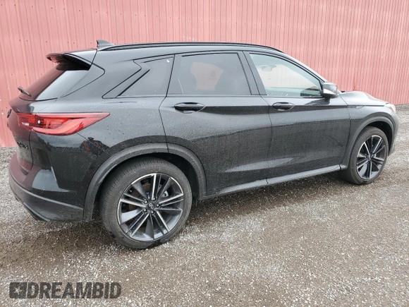 2024 Infiniti QX50 Sport with VIN 3PCAJ5FB8RF112504, listed as a Copart auction lot 72184044 with 15 mi miles and Non Repairable. Bid and sale history available at DreamBid. Image 3.