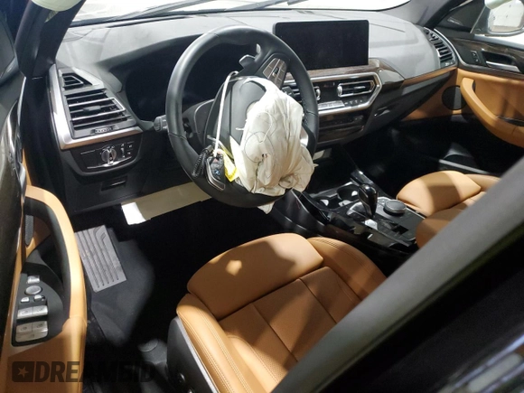 2024 BMW X3 xDrive30i with VIN 5UX53DP09R9U81366, listed as a Copart auction lot 48066155 with Not Provided miles and Salvage Title. Bid and sale history available at DreamBid. Image 8.