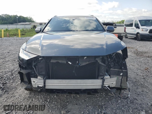 2021 Audi Q8 Prestige with VIN WA1FVAF16MD039587, listed as a Copart auction lot 56030345 with 66,976 mi miles and Salvage title. Bid and sale history available at DreamBid. Image 5.