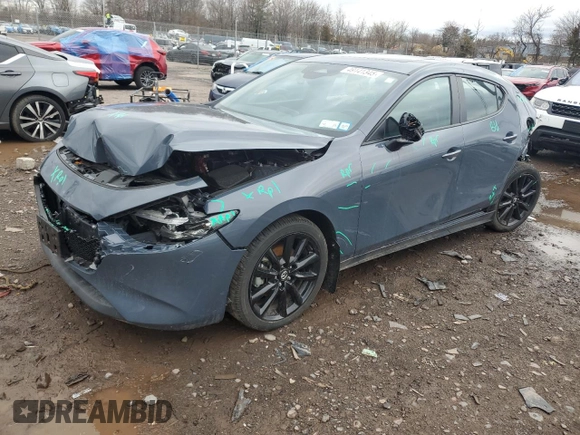 2024 Mazda 3 S Carbon Edition with VIN JM1BPBLM7R1656105, listed as a Copart auction lot 49141345 with 20,596 mi miles and Salvage title. Bid and sale history available at DreamBid. Image 1.