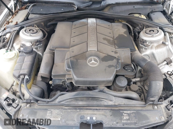 2002 Mercedes-Benz S-Class 5.0L with VIN WDBNG75J32A241980, listed as a IAAI auction lot 41971627 with 160,634 mi miles. Bid and sale history available at carsss.com. Image 10.