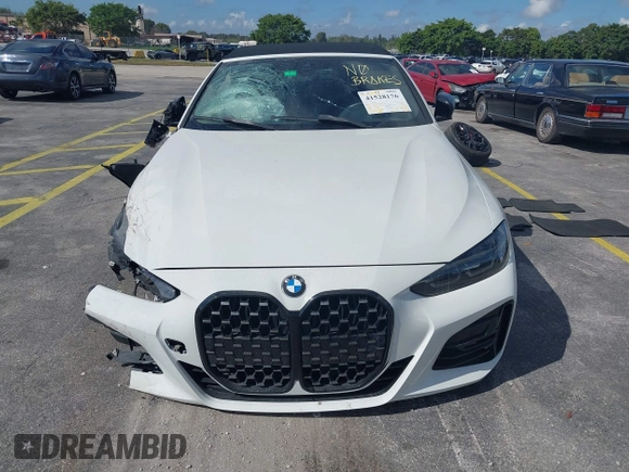 2023 BMW 4 Series 430i with VIN WBA23AT06PCL13531, listed as a IAAI auction lot 41528176 with 26,961 mi miles. Bid and sale history available at carsss.com. Image 11.