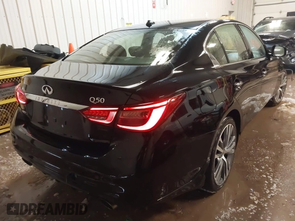 2021 Infiniti Q50 Signature Edition with VIN JN1EV7CR8MM751195, listed as a IAAI auction lot 41580206 with 42,251 mi miles and . Bid and sale history available at DreamBid. Image 4.