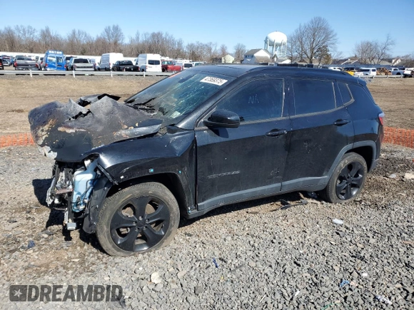 2019 Jeep Compass Latitude with VIN 3C4NJDBB2KT807067, listed as a Copart auction lot 47369375 with 0 mi miles and Salvage Title. Bid and sale history available at carsss.com. Image 1.