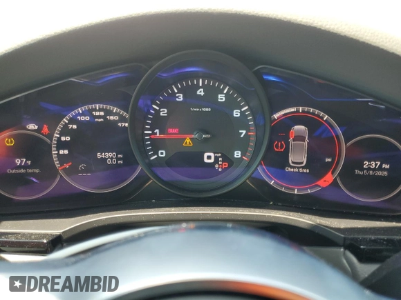 2022 Porsche Cayenne Turbo S E-Hybrid with VIN WP1AA2AY8NDA01171, listed as a Copart auction lot 55990585 with 54,390 mi miles and Salvage title. Bid and sale history available at DreamBid. Image 9.