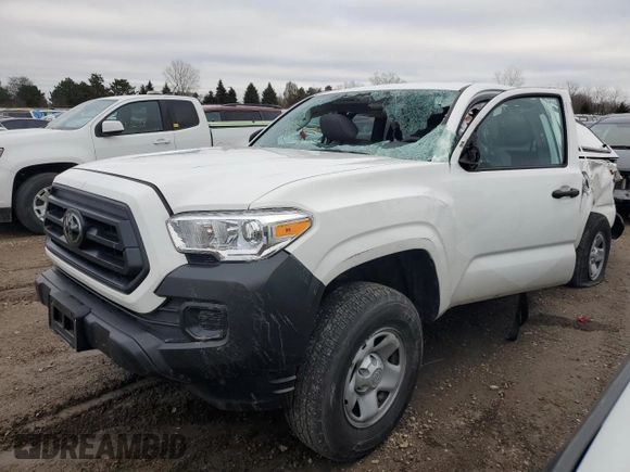 2023 Toyota Tacoma SR z VIN 3TYRX5GN6PT079381, wystawiony jako Copart lot #81633904 z przebiegiem 20 315 mil mil oraz Szkoda całkowita • Salvage title. Historia ofert i sprzedaży dostępna na DreamBid. Obrazek 1.