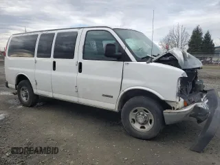 2005 Chevrolet Express Passenger with VIN 1GAHG35U851250429, listed as a Copart auction lot 45600415 with Not provided miles and Salvage title. Bid and sale history available at DreamBid. Image 4.