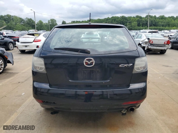 2011 Mazda CX-7 i SV with VIN JM3ER2A59B0395341, listed as a Copart auction lot 63393344 with 172,362 mi miles and Salvage Title. Bid and sale history available at carsss.com. Image 6.