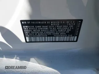 2017 Volkswagen GTI S z VIN 3VW447AU2HM020448, wystawiony jako IAAI lot #41830077 z przebiegiem 52 528 mil mil oraz . Historia ofert i sprzedaży dostępna na DreamBid. Obrazek 9.