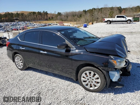2019 Nissan Sentra S with VIN 3N1AB7AP0KY381525, listed as a Copart auction lot 49543385 with 90,580 mi miles and Salvage Title. Bid and sale history available at carsss.com. Image 4.